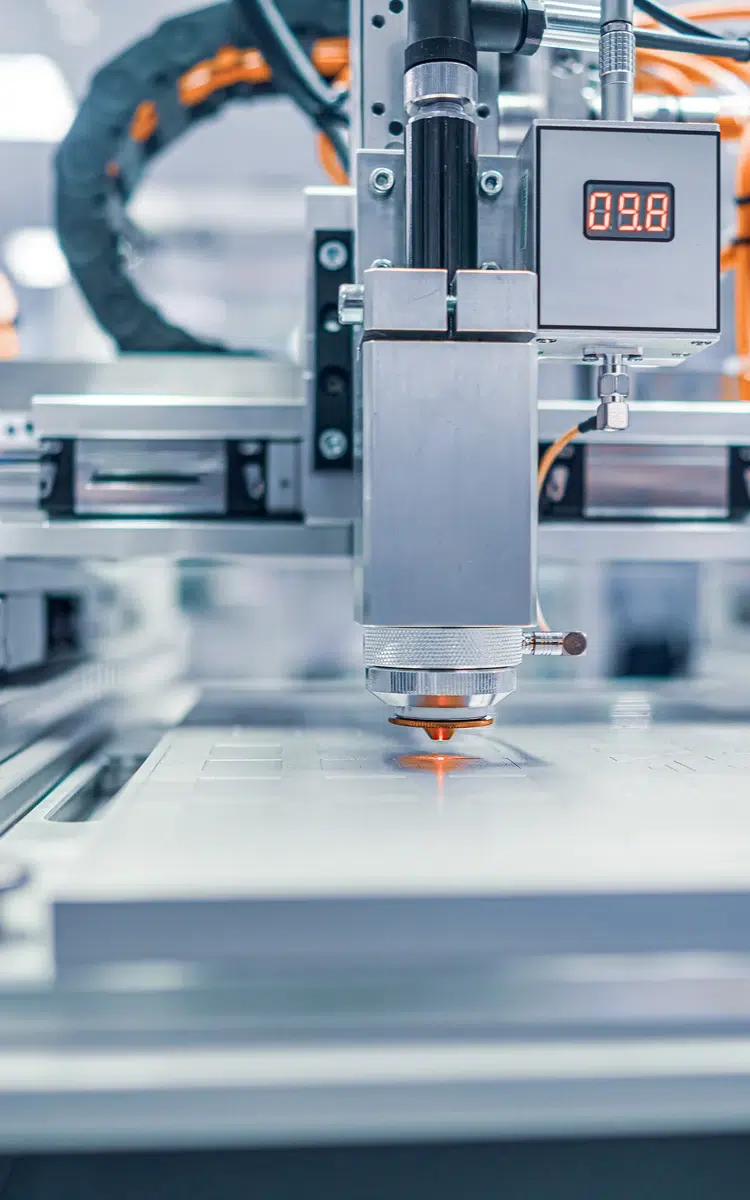 Machine industrielle en action